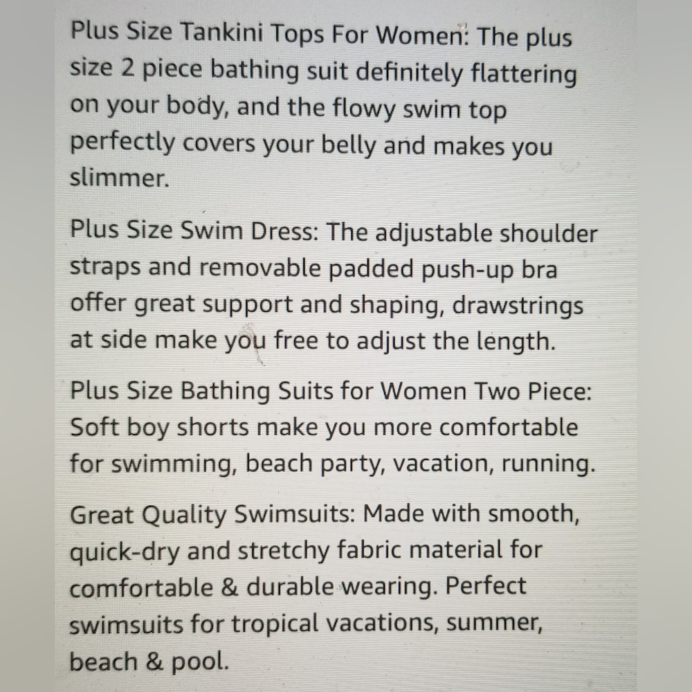 NWT TANKINI SWIM DRESS FLOWY WITH BOY SHORTS SWIM BATHING SUIT MODEST  1… cute - Picture 6 of 9